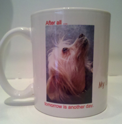 Chinese Crested mug. Front of mug. Photo credit: Blaze Mug front